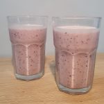 Smoothie blueberry strawberry coconut